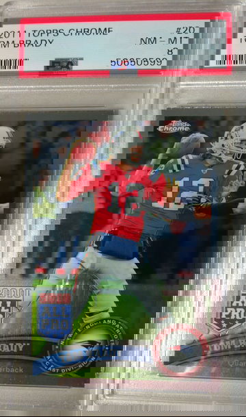 2011 Topps Chrome Tom Brady PSA 8