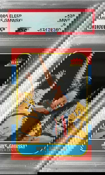 Mike Gminski 1986 Fleer #38 - PSA 9 Mint