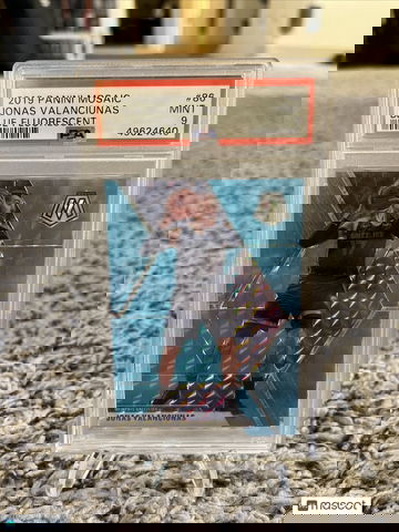 Jonas Valanciunas Blue Fluorescent / 15,  PSA 9, Jersey Color Match