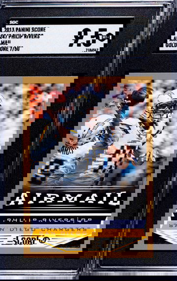 2013 Score Gold Zone #247 Phillip Rivers 7/50 SGC 9.5