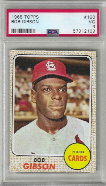 1968 Topps Bob Gibson #100 *PSA 3* St Louis Cardinals
