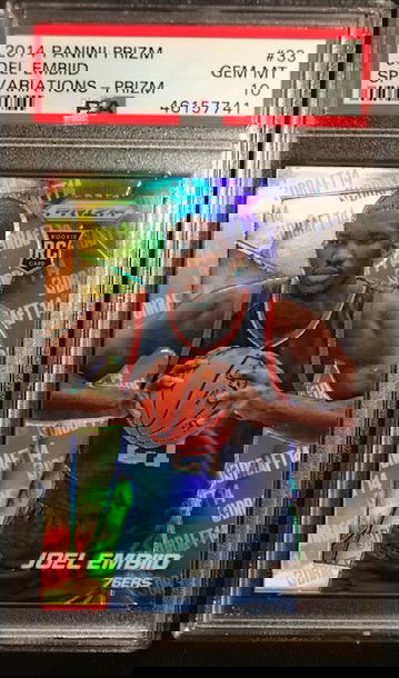 Joel Embiid 2014/15 Panini Prizm Silver Variation PSA 10