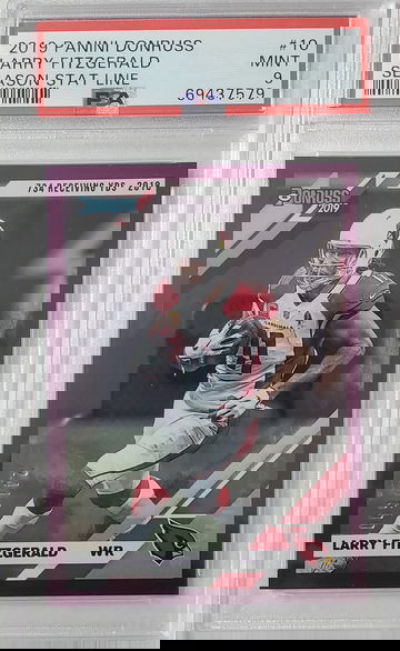 Larry Fitzgerald 2019 donruss season Stat line purple sp /500 psa 9