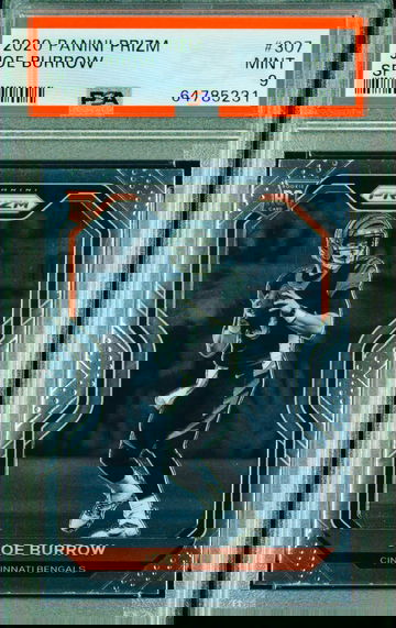 JOE BURROW 2020 Panini Prizm VARIATION RC SP BLACK WHITE VARIATION PSA 9 Mint