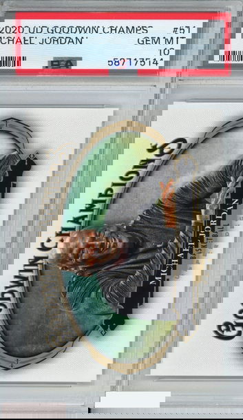 2020 UPPER DECK GOODWIN CHAMPIONS MICHAEL JORDAN #51 BULLS HOF PSA 10 GEM MT