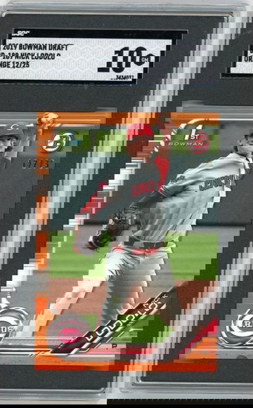 2019 Bowman Draft BD-189 Nick Lodolo Orange #'d 12/25 SGC 10 GEM MINT