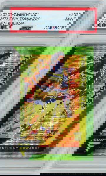 ANTHONY EDWARDS 2020-21 Panini Flux Green Pulsar Rc #202 PSA 9