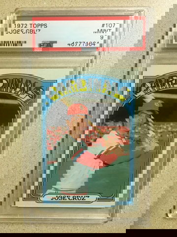 1972 Topps #107 Jose Cruz PSA 9 MINT ROOKIE