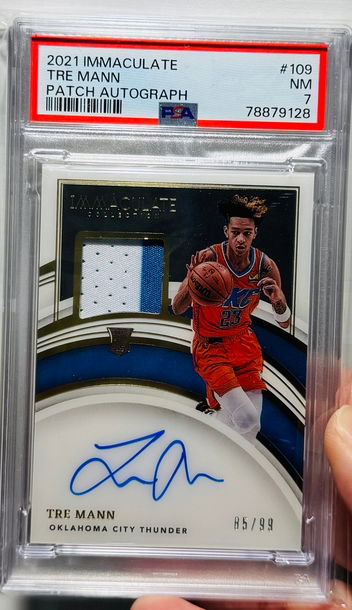 2021 Panini Immaculate Tre Mann RPA /99 PSA7