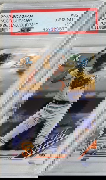 2019 Bowman Chrome Prospects Marco Luciano 1st Bowman RC PSA 10