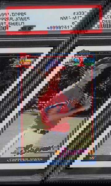 Chipper Jones 1991 Topps Desert Shield #333 Braves HOF (RC) PSA 8 NM MT