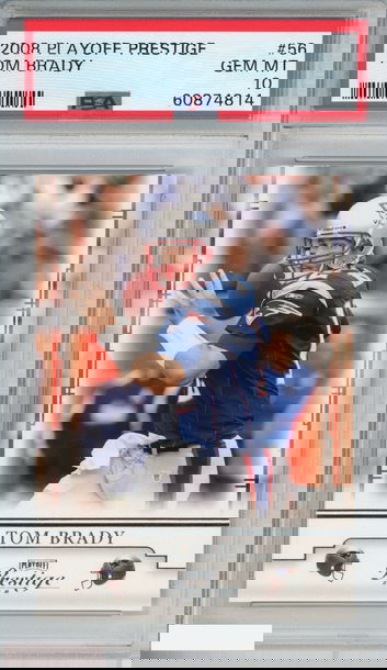 2008 PLAYOFF PRESTIGE TOM BRADY #56 NEW ENGLAND PATRIOTS PSA 10 GEM MT