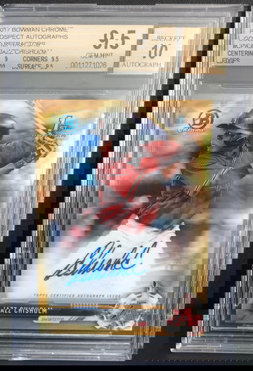 2017 Bowman Chrome Jazz Chisholm Auto Gold Refractor