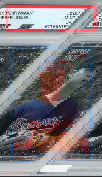 1995 BOWMAN CHIPPER JONES #262 FOIL ATLANTA BRAVES HOF PSA 9 MINT