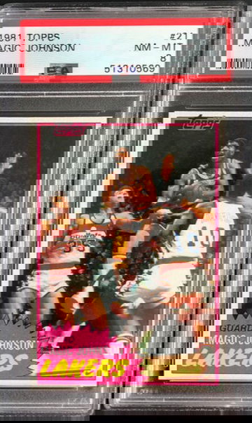 1981 Topps Magic Johnson #21 PSA 8 NM-MT