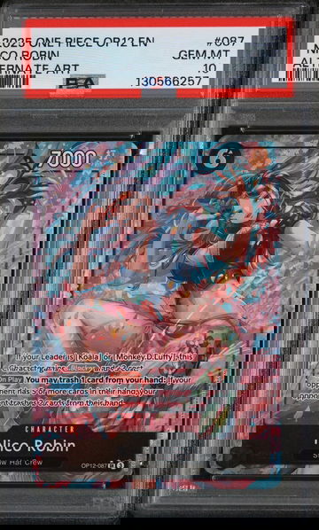 2025 Legacy of the Master (Op12) - English (Borderless) Alt Art Nico Robin #OP12-087 PSA 10