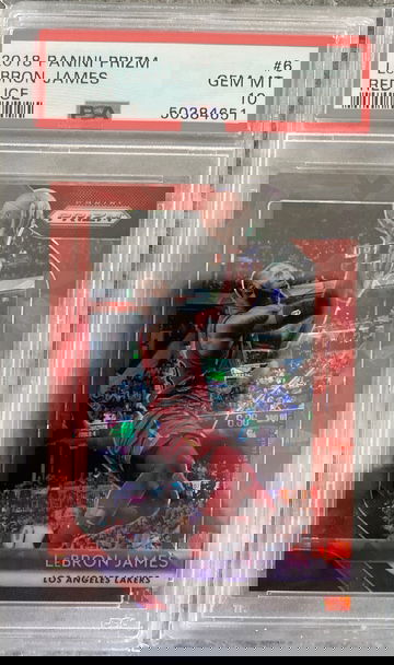 Lebron James Red Ice Prizm PSA 10