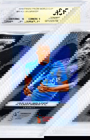 2018 Kylian Mbappe Panini Prizm World Cup #80 BGS 9.5