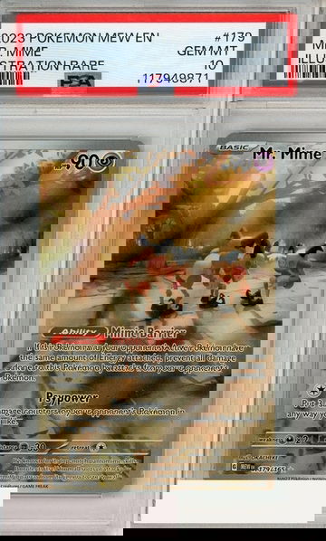 2023 POKEMON MEW EN-151 MR  MIME #179 ILLUSTRATION RARE PSA 10