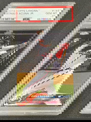 2018 topps chrome Ronald acuna Jr 193 psa 10 