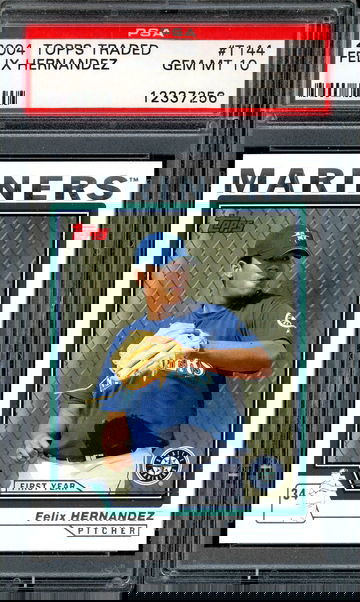 FELIX HERNANDEZ 2004 TOPPS TRADED #T 144 PSA 10 RC 