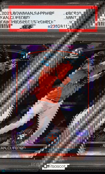 2023 Bowman Sapphire Edition Chrome Ryan Clifford 1st Mets Prospect #BCP10 PSA 9