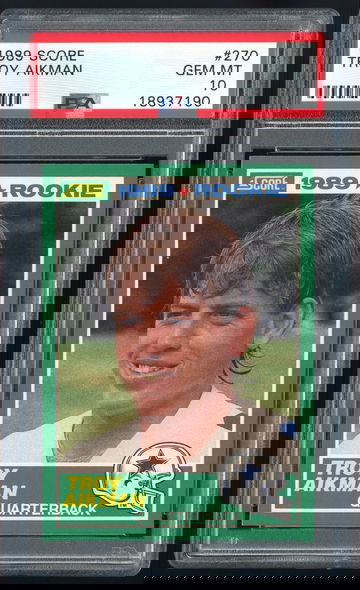 1989 Score TROY AIKMAN #270 Rookie Card RC - PSA 10