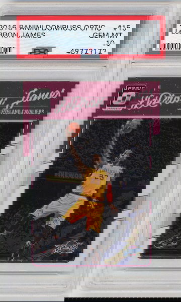 LeBron James 2016 Donruss Optic PSA 10 (Kobe Guarding)