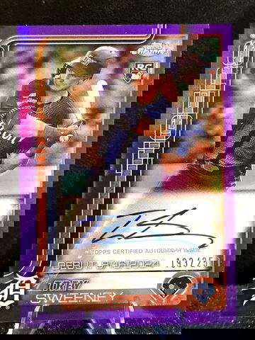 2025 Topps Chrome  Trey Sweeney  Purple Refractor RC  Autograph Auto  /250  Tigers 
