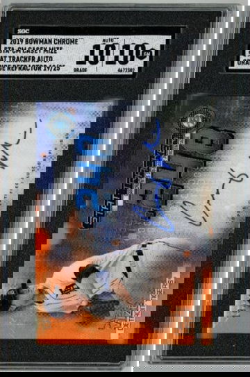 2019 Bowman Chrome Stat Tracker Auto Orange Refractor /25 Casey Mize SGC 10 w 10 Autograph Pop 2!!