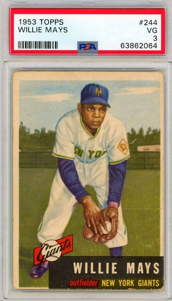 1953 Topps Willie Mays #244 PSA 3 P1327