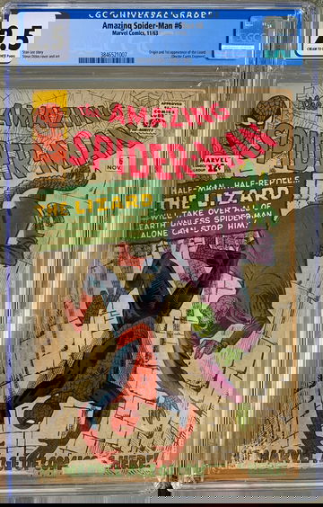 Amazing Spider-Man #6 (1963) CGC 2.5 -- 1st & origin of Lizard (Curt Connors)