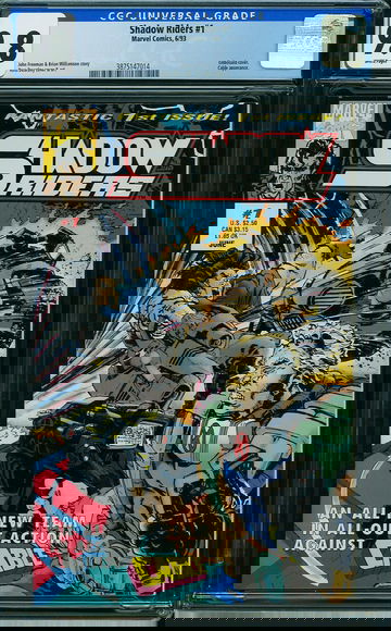 SHADOW RIDERS #1, CGC 9.8 NM/MT -- HIGHEST GRADED