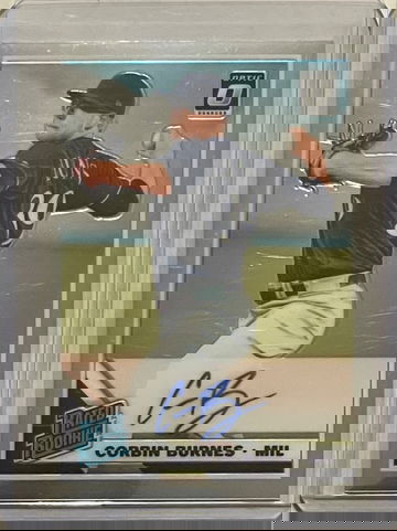 2019 Donruss Optic Corbin Burnes Rated Rookie on-card auto!