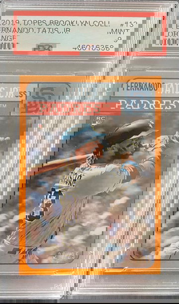 2019 Topps Brooklyn Collection Fernando Tatis Jr Orange /25 PSA 9 Mint Rookie RC
