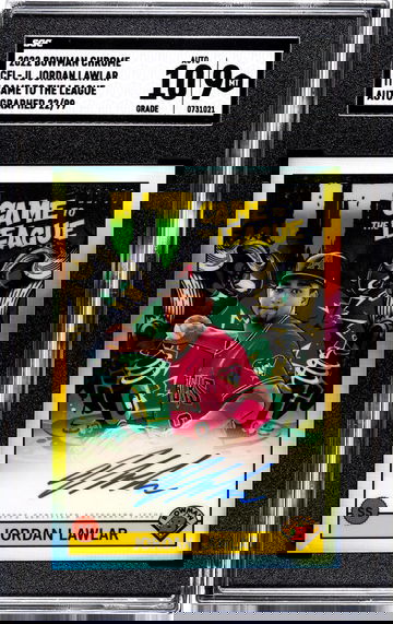 2022 Bowman Chrome Jordan Lawlar Auto Refractor /99 It Came To League SGC 10 / 9