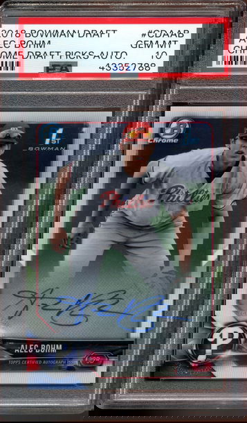Alec Bohm 2018 Bowman Chrome Auto