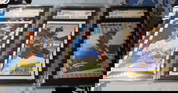 Lot of 3 1989 Ken Griffey Jr Rookies Topps Traded, Bowman and Fleer