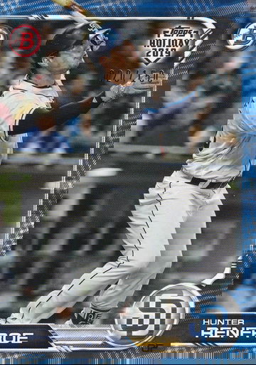 2019 Topps Holiday Bowman Hunter Renfroe #TG-HR Blue 020/150