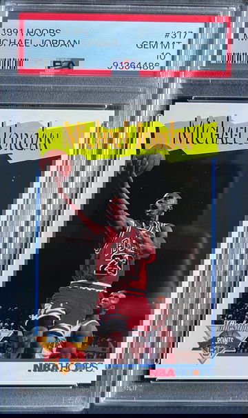 1991 NBA Hoops #317 Michael Jordan PSA 10 GEM MINT HOF Chicago Bulls