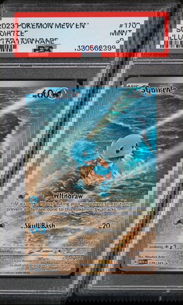 2023 Pokemon Scarlet and Violet 151 Illustration Rare Squirtle #170 PSA 9