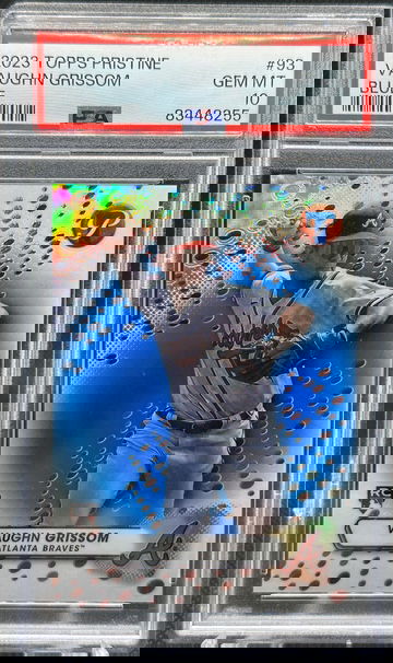 2023 Topps Pristine BLUE REFRACTOR RC Vaughn Grissom 15/75 PSA 10 ANGELS!