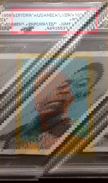 1958 Editora Aquarela #10 Pele Rookie RC Blue Number PSA 1 Poor (mark)