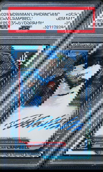 2024 Bowman Chrome Mega Box Mojo Dylan Campbell #DCA Auto PSA 10