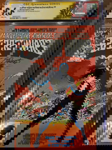 Secret Wars #8 Signed and Sketch Jim Shooter CGC 9.6