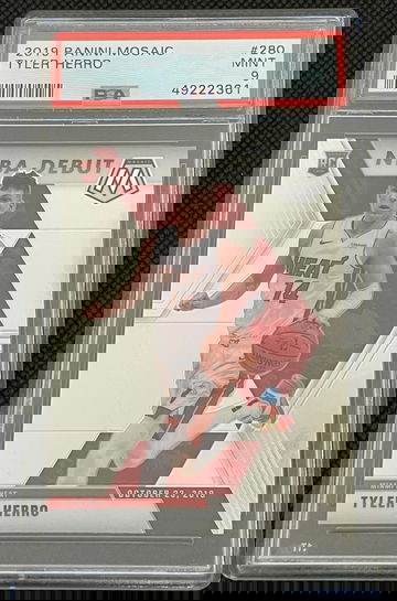 Tyler Herro 2019 Mosaic Prizm Debut PSA 9
