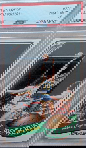 1979 Topps Alex English HoF RC PSA 8