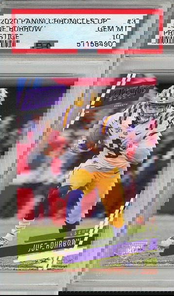 Joe Burrow 2020 Panini Chronicles Draft Picks Prestige #3 PSA 10 Gem Mint Rookie RC! 8490