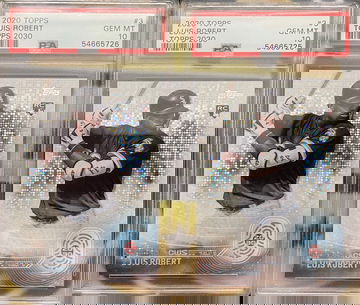 (2)Lot! 2020 Topps Luis Robert Topps 2030 PSA 10