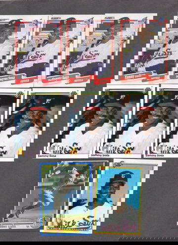 Sammy Sosa Rookie RC Lot (10) Nice Variety White Sox Cubs